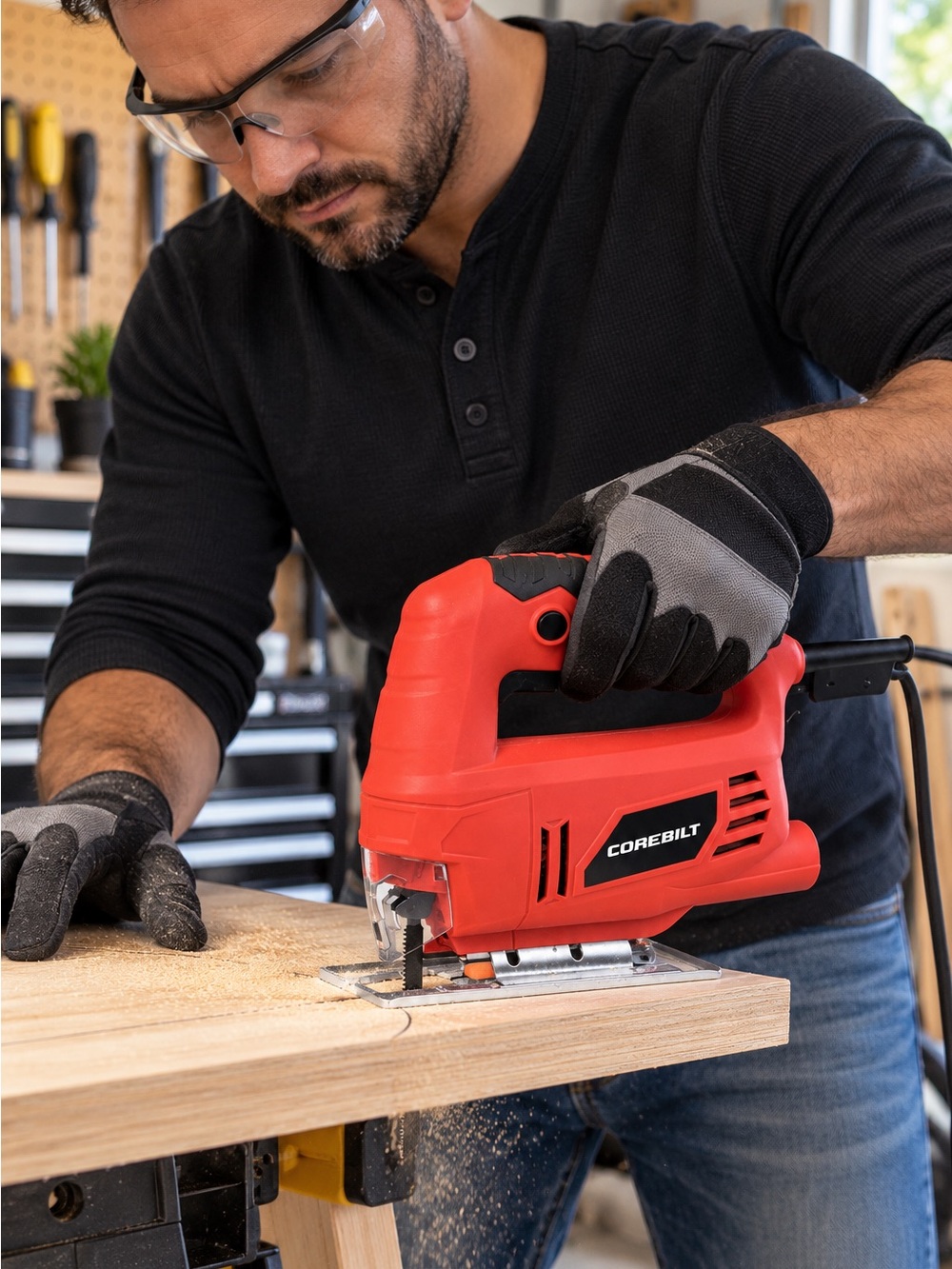 Black Corded Jigsaw — Precision Cutting Tool